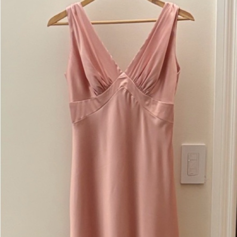 After Six Soft Pink V-Neck Gown